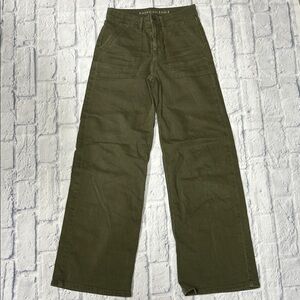 American Eagle Outfitters Olive Wide Leg Pants
